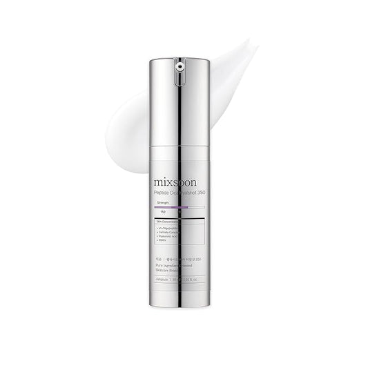 mixsoon Peptide Cica Hyalshot 350, 1.01 Fl. Oz / 30ml Centella Asiatica, Hyaluronic Acid for Sensitive Skin Lightweight & Fragrance-Free Korean Glass Skin Care