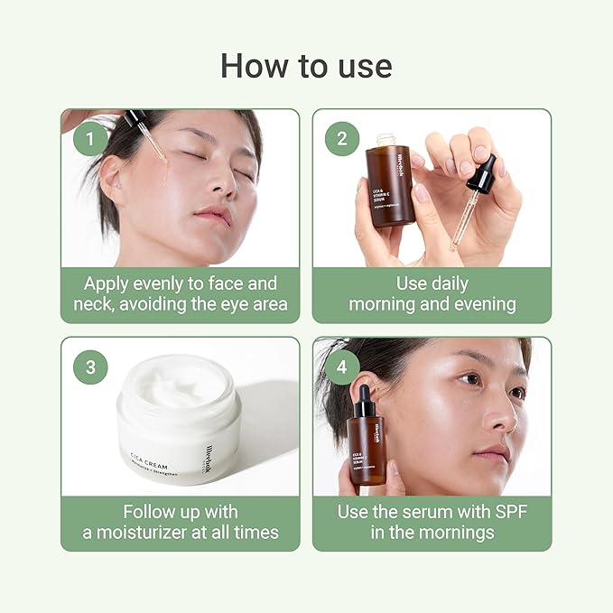 Meebak Korean Vitamin C Serum | Radiance Face Serum | Soothing Formula with Centella Asiatica, Panthenol & Adenosine for Glowing Skin | Lightweight Daily Formula