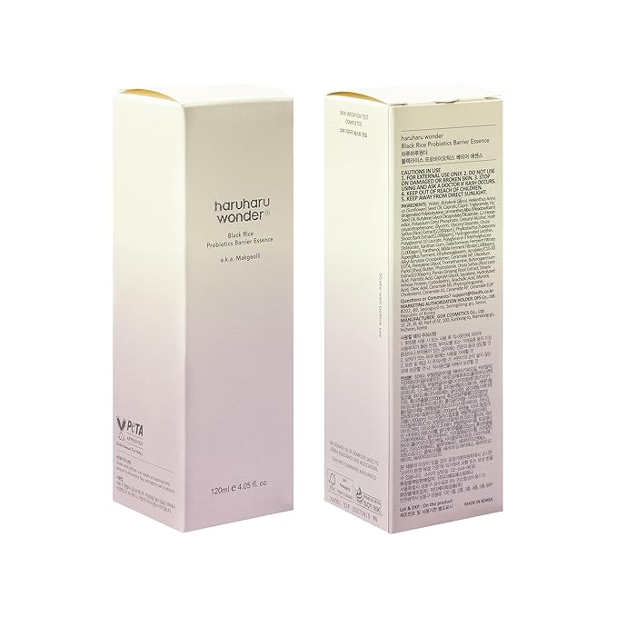 haruharu Wonder Black Rice Probiotics Barrier Essence 4.05 fl. oz Hydrating Milky Toner for Dry Skin, Soothes, Locks in Moisture, and Reduces Redness by Strengthening The Skin Barrier, Vegan