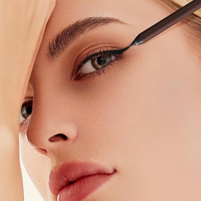 24 Hr Waterproof Eyeliner Duo Sharpenable Eye Pencil, 2025 New Persona Eyeliner Pencil Waterproof, No Smudging, No Fading, Long-Wearing, Smooth and Easy To Color (Black)