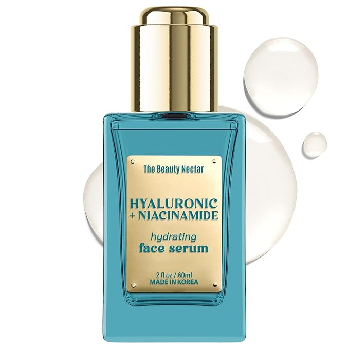 Hyaluronic Acid & Niacinamide Face Serum – Deep Hydration, Skin Barrier Repair, Tone Correcting – Dermatologist Tested, Anti-Aging, Korean Skin Care – Clean Vegan Formula – 2 Fl Oz