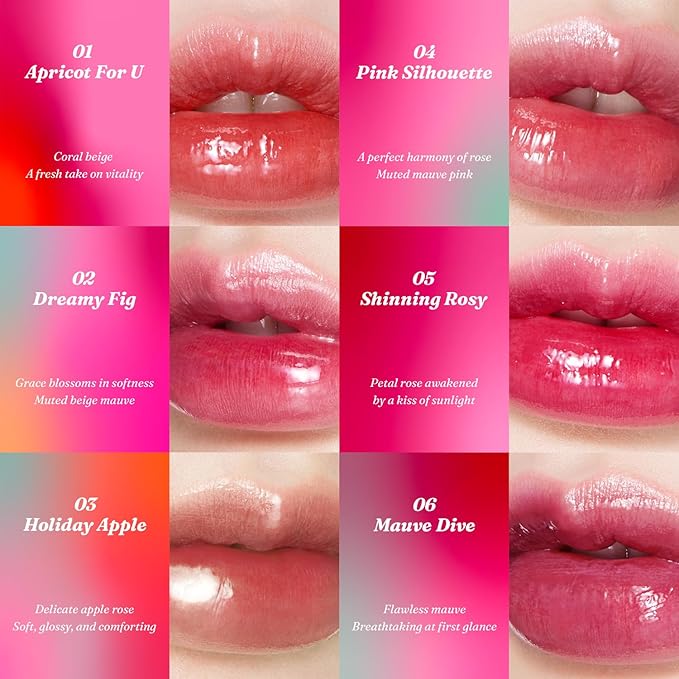Hyper Dewy Lip Tint - Ultra-Glossy Hypoallergenic Cruelty-Free Lightweight Travel Friendly Korean Lipstick with Antioxidant Protection & Plumping Effect - #05 Shining Rosy