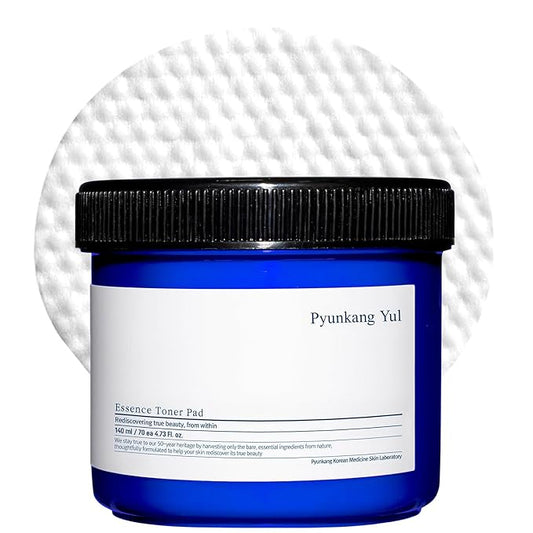PYUNKANG YUL Essence Toner Pad with Astragalus Root, Houttuynia Cordata, Willow Bark, Centella Asiatica, Ceramide, Nourish Moisturizes, Removes Dead Skin Cells, Korean Face Skin Care 70ea, 4.73fl.oz.