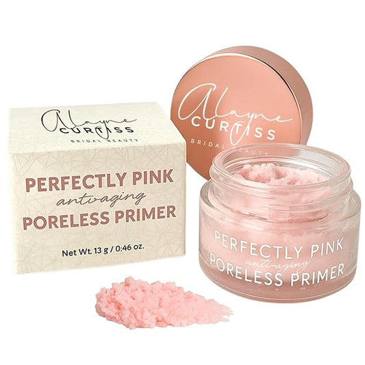 Perfectly Pink Poreless Primer Face Makeup Primer, Pore Perfecting, Skin Smoothing, Mattifying, Line Smoothing, Long Lasting, Skin Blurring, Use before or after foundation, powder, All skin types