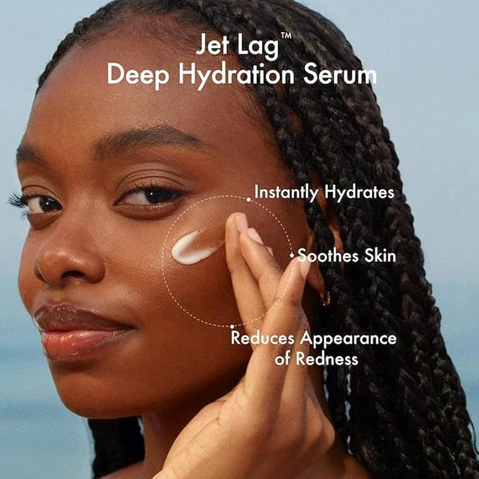 Summer Fridays Jet Lag Essentials Skincare Set - Travel Size Skincare Kit Including Jet Lag Eye Patches, Hydration Mist, Deep Hydration Face Serum & Mask (4 Count)