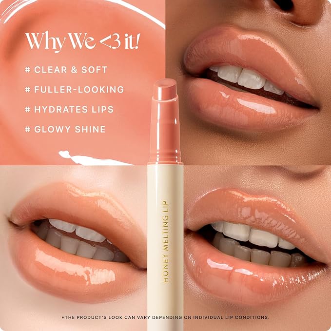 Nature Republic HONEY MELTING LIP (01 APRICOT) SOFT LIP STICK, Hydrating Gloss, Moisturizing balms, Sheer tint, Shine & Nude, Glowy Finish, korean make up, Stocking Stuffers