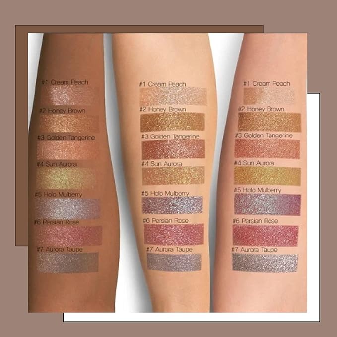 Touch in Sol Metallist Sparkling Foiled Pigment (#1 Cream Peach) - Diamond and Pearl Powders to Create Holographic Look - Dazzling Sparkles Gorgeous Glitter Eye Shadow