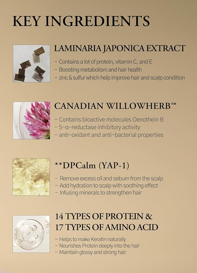 laferme Laminaria Shampoo with Organic Ingredient, Korean Clarifying Shampoo, Hydrating for Dry Hair, Strengthening for Weak Hair, Sulfate & Paraben-Free, for Women & Men, 33.8 FL OZ, Pear & Freesia