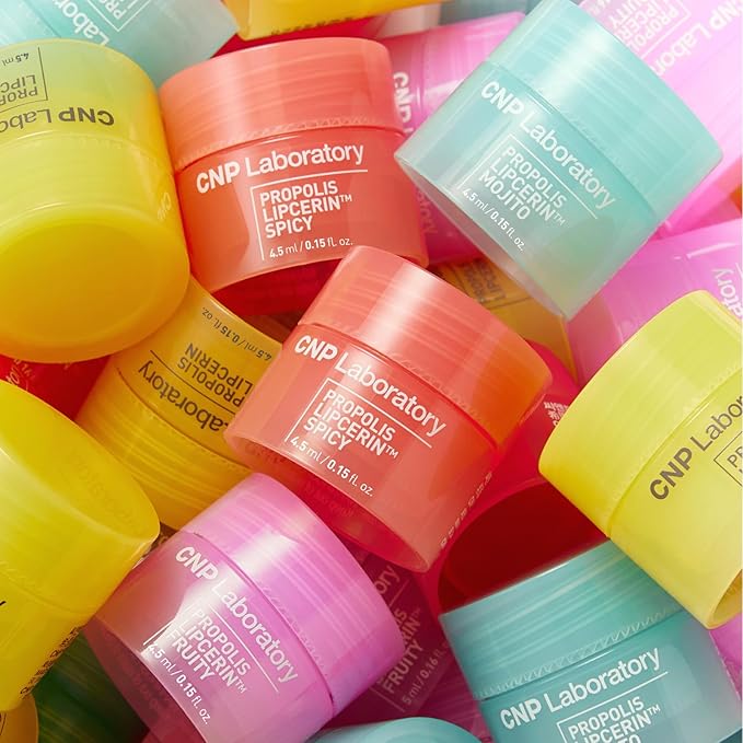 CNP Honey Lip Butter Mini Set – Propolis Lipcerin™ Travel-Size (4 Flavors), Hydrating Overnight Manuka Lip Balm & Mask, 12hrs Long-lasting Moisture, Stocking Stuffers, Gifts for Women