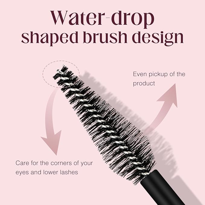 Unidollss Tubing Mascara Volume and Length Black Mascara Lengthening Long Lasting All Day, No Smudging, No Clumping, Washable Voluminous, Gluten-free Safe for Sensitive Eyes, 2 Pack