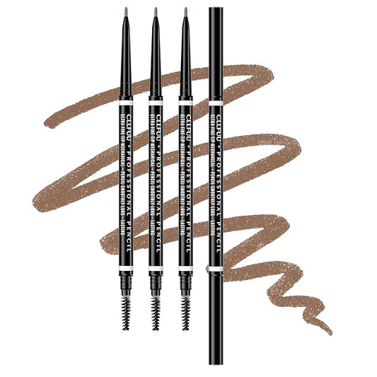 Brow Pencil, 4 Pcs Precision Taupe Eyebrow Pencil Defines,Creates Full,Long Lasting for Perfect Brows, Professional,Natural-Looking Micro Eyebrow Pencils for Women,Eyebrow Color