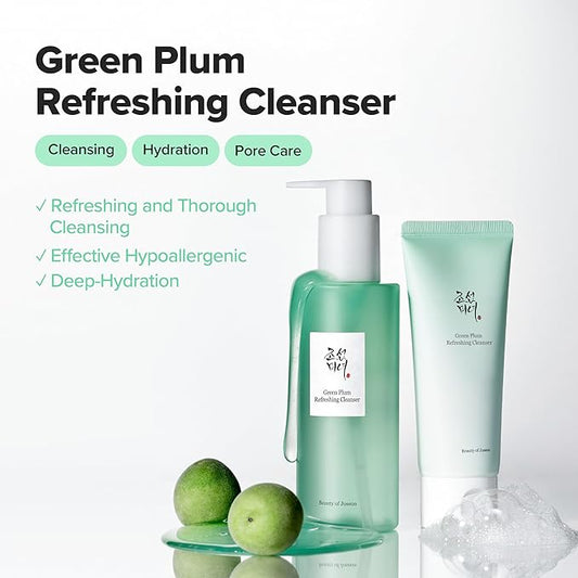 Beauty of Joseon Green Plum Refreshing Cleanser Gel Type Deep Pore Cleansing, Acne Face Wash, Blackhead Remover for All Skin Types, Korean Skincare 200ml, 6.76 fl.oz