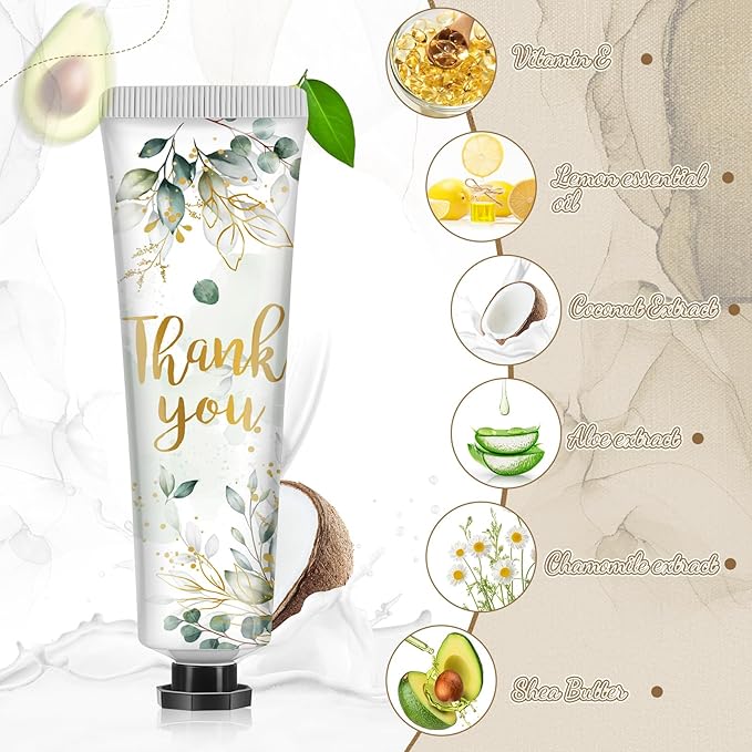 48 Sets Thank You Hand Cream Gifts Bulk Baby Shower Hand Cream Travel Size Lotion Bulk Fall Thanksgiving Party Supplies Favors Birthday Wedding for Guest