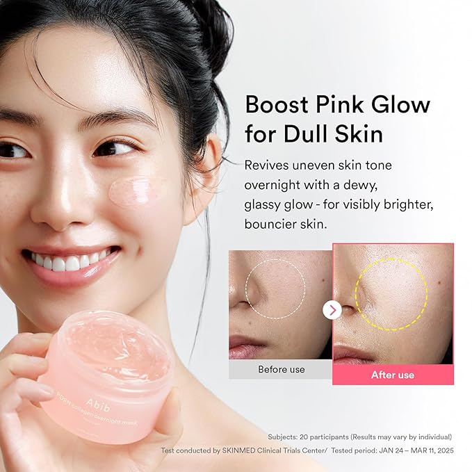 Abib PDRN Collagen Overnight Mask Firming Jelly 2.7 fl oz | Korean Overnight Sleeping Cream Mask Moisturizer for Glass Skin Slugging Niacinamide Centella Peptides (Vegan PDRN/Firming Jelly)