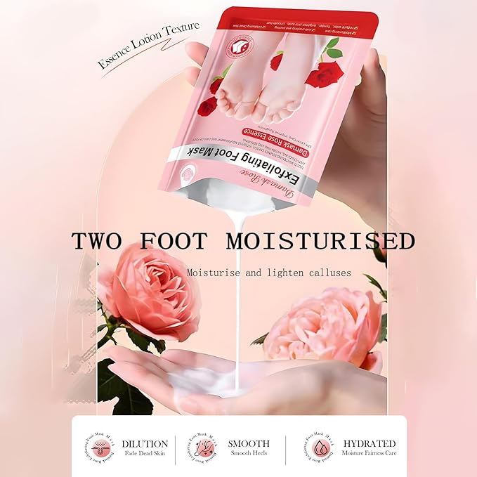 Foot Masks Moisturizing Socks - Moisturizes Tired, Dry & Cracked Feet, Exfoliating Hydrating Foot Mask - Dry Skin Solution - Moisturizing Foot Treatment- All Skin Types - 9 Pairs