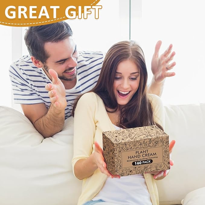 160 Pack Hand Cream Gifts Set, Christmas Gifts for Guests, Thank You Gifts, Bridesmaid Gifts, Birthday Gifts and Stocking Stuffers for Women, Bulk Hand Lotion Travel Size for Dry Cracked Hands