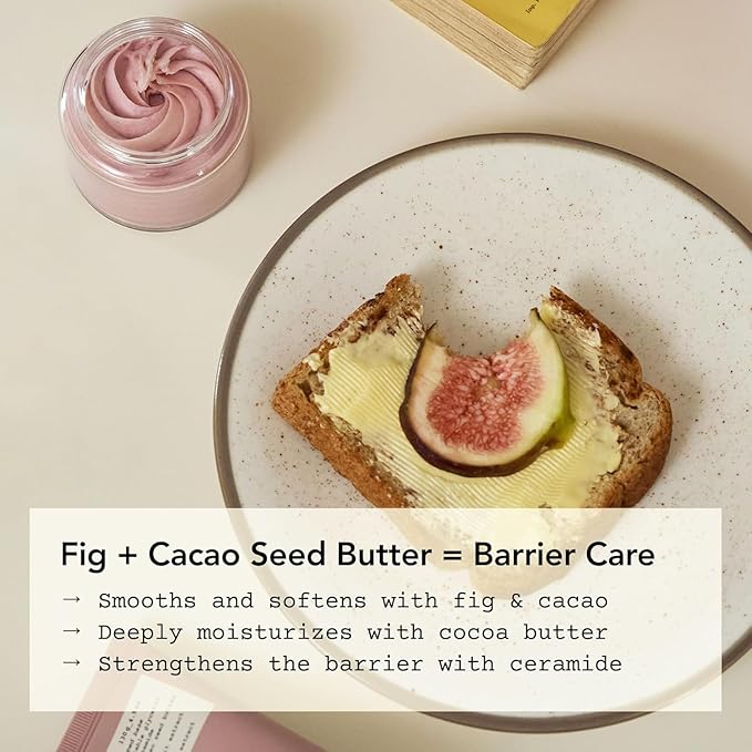 WHIPPED Cream Facial Cleanser- Fig + Shea Butter Face Wash - For Dry Skin, Hydrating Cleanser, Niacinamide, Hyaluronic Acid, Ceramide, Vegan Korean Skincare,4.5 oz (Muhwabutter (Fig + Cacao Butter))