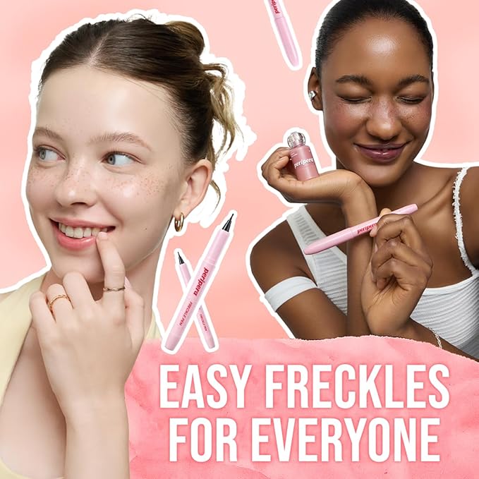Peripera Freckle Pen, Natural Sun-Kissed Makeup – Long Lasting, Smudge-Proof Faux Freckles with Precision Dot Tip, Buildable K-Beauty Freckle Makeup Pen (02 TAN BROWN)