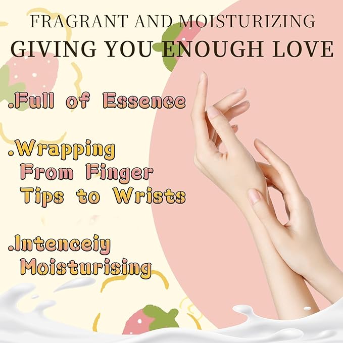 Hand Cream Moisturizing Mask, Hand Masks Moisturizing Glove for Dry Hands, Hydrating and Regenerates Dead Skin, Hand Care Moisture Gloves for Dry Hands, Safe for All Skin Types (11 pack)