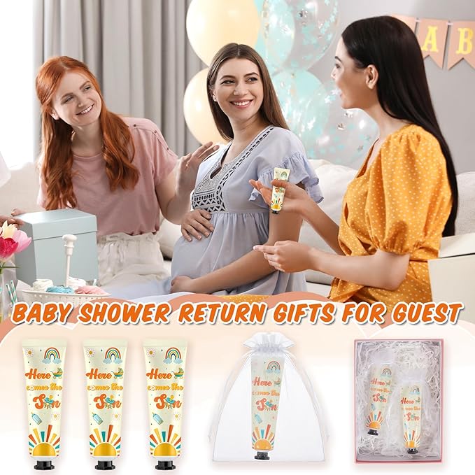 48 Sets Here Comes The Son Hand Cream Gifts Bulk Baby Shower Hand Cream Travel Size Lotion Bulk Fall Thanksgiving Party Supplies Favors Birthday Wedding for Guest