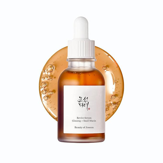 Beauty of Joseon Revive Snail Mucin Ginseng Serum Hydrating Peptide Facial Moisturizer Dark Spot Acne Scar Remover for Sensitive Face. Korean Skin Care for Men and Women (2 Fl.Oz.)