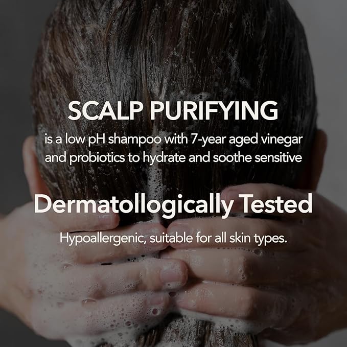 107 Clarifying Shampoo - Purifying Shampoo for Build Up, Dirt, Oil, Itchy, Dry Scalp – Fermented Vinegar & Ginseng for Refreshed & Revitalized Scalp - Paraben, Phthalate and Sulfate Free (12.84oz)