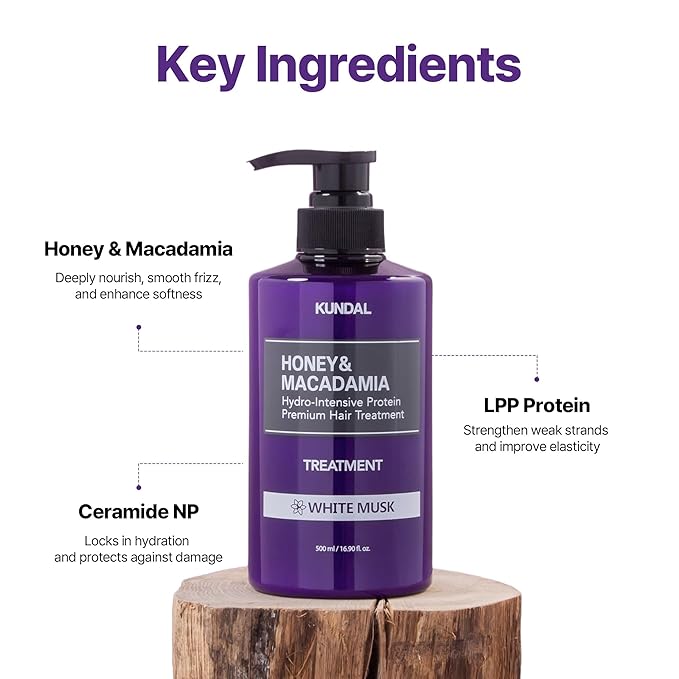 KUNDAL Korean Shampoo and Conditioner Set [White Musk] Salon-quality, Long Lasting Scent, Moisturizing, Sulfate-Free, Argan & Macadamia Oil, Korean Hair care, For all hair types, 16.9 fl oz each