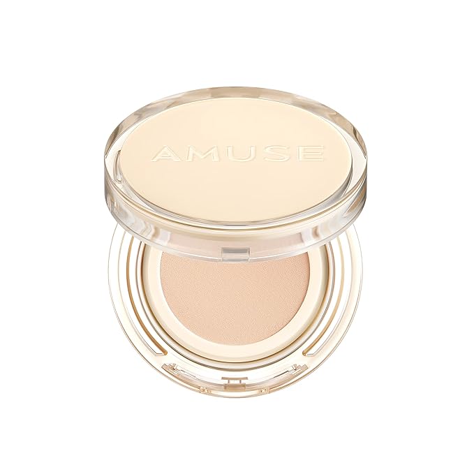 AMUSE SEOUL Dew Jelly Vegan Cushion Foundation (01 SOONSOO) | dewy, glow, long-lasting, double coverage, clean beauty, lightweight, natural look, foundation for sensitive skin, hydrating cushion