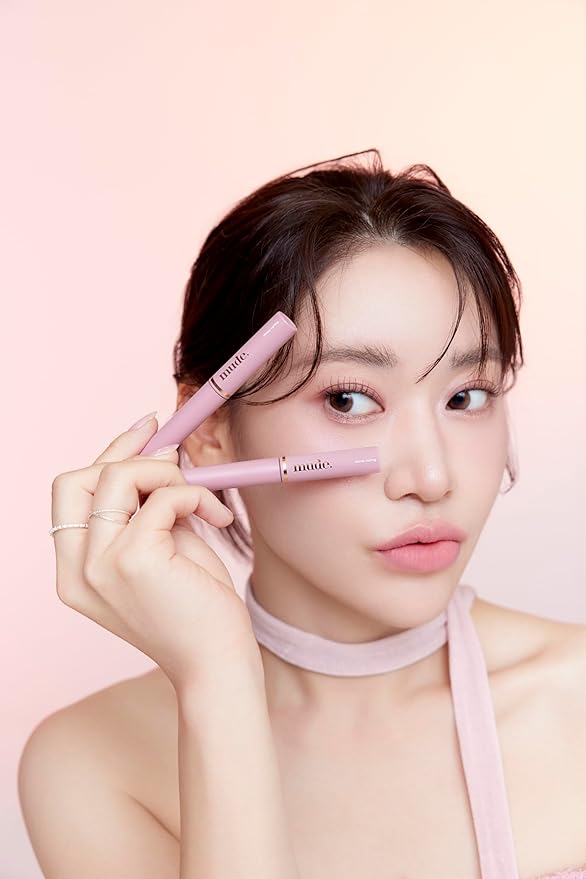 mude Inspire Skinny Curling & Multi-Fixer Volumizing Curling Mascara for Dramatic Lashes Smudge-Proof Water-Proof Stays on All Day (08 Mojave Pink)