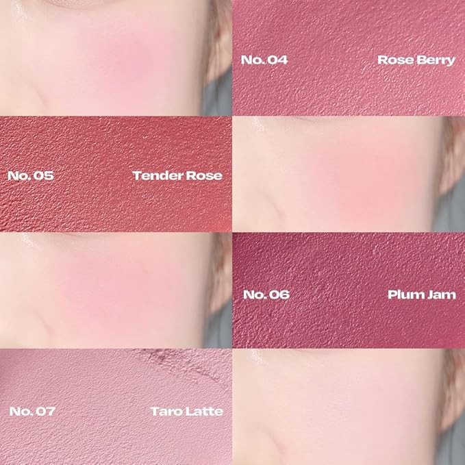 Balmy Cream Cheek | Lightweight, Natural Finish Cream Blush with Blurring Effect | 2.5g (No.5 Tender Rose)