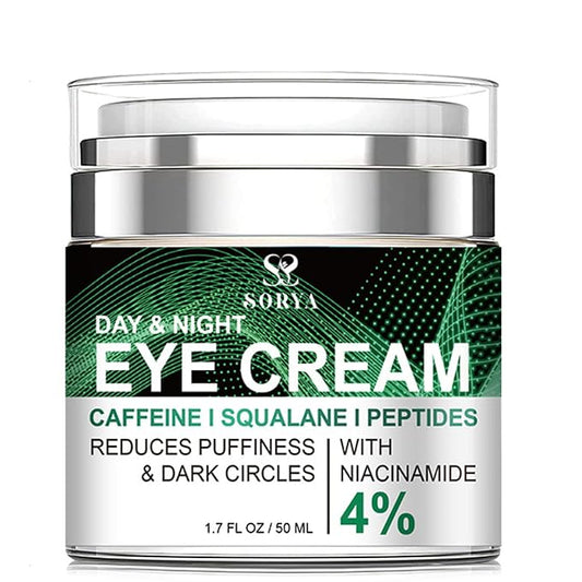 SORYA Caffeine Eye Cream Dark Circles Puffiness, Wrinkles Fine Lines, Under-Eye Bags Anti-Aging Collagen Revitalize Your Look with Our Advanced Formula for a Youthful Glow
