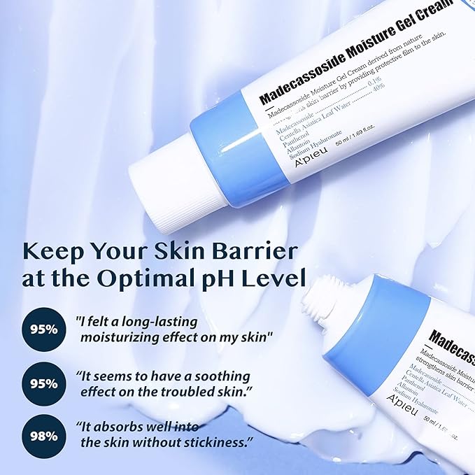 A'PIEU Madecassoside Moisture Gel Cream (1.69 Fl oz) - for Hydrating Dry and Sensitive Skin- Helps Soothe Damage and Maintain Optimal pH level- Centella Asiatica, Panthenol, Allantoin