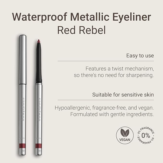 Sandstone Scandinavia Hypoallergenic Waterproof Red Rebel Eyeliner Pencil