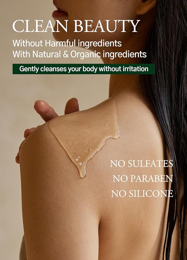 laferme Low pH balanced Gentle Korean Body Wash with Natural & Organic Ingredients, Hypoallergenic for Sensitive Skin, Moisturizing & Hydrating for Dry Skin, For Women & Men, 33 Fl Oz, Lavender Musk