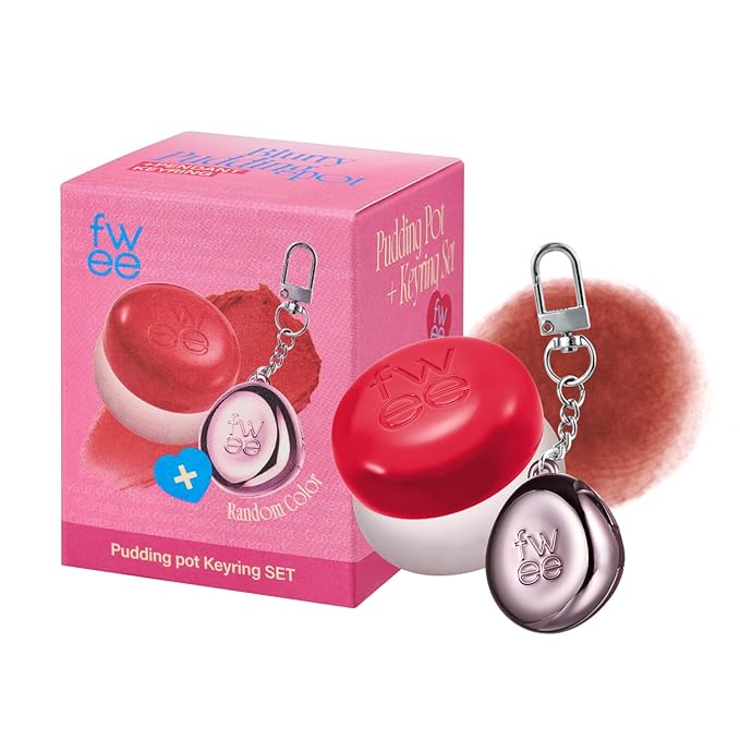 fwee Blurry Pudding Pot + Keychain SET | Airbrushed Blush & Lip, Buildable Pigment, Long-lasting, Lightweight, Easy to Blend, Natural Soft Matte Finish Makeup – Fav (Tanned Brown) | 0.17 oz