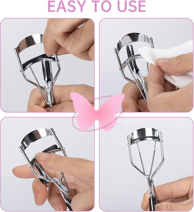 Eyelash Curler Refills Compatible with shu uemura,Eyelash Curler Pads 24PCS,Silicone Lash Curler Refill Pads Compatible with shu uemura (Black)