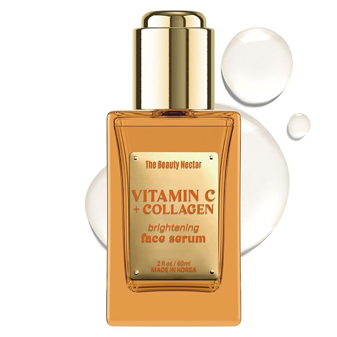 Vitamin C & Collagen Face Serum – Brightening, Firming, Even Skin Tone, Wrinkle Smoothing – Dermatologist Tested, Anti-Aging, Korean Skin Care – Clean Vegan Formula – 2 Fl Oz