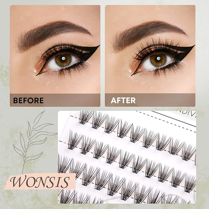 20D Lash Clusters, Individual Lashes, 240 Pcs 20D Individual Lash Extensions, Volume Soft Lightweight Reusable DIY Eyelash Extensions, Thickness 0.07mm C Curl False Eyelashes 12/13/14/15/16mm