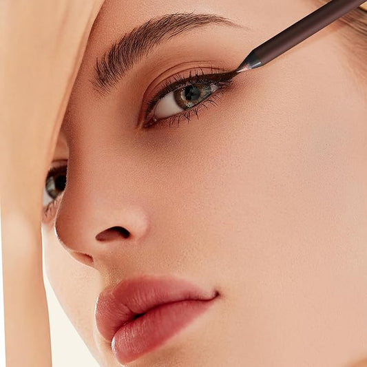 24 Hr Waterproof Eyeliner Duo Sharpenable Eye Pencil, 2025 New Persona Eyeliner Pencil Waterproof, No Smudging, No Fading, Long-Wearing, Smooth and Easy To Color (Chocolate)