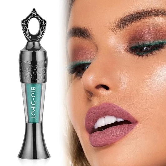 Sheda Powder Eyeliner, a handcrafted, 100% natural powder eyeliner, waterproof, long-lasting, rich, smudge-resistant color (Dark Green)