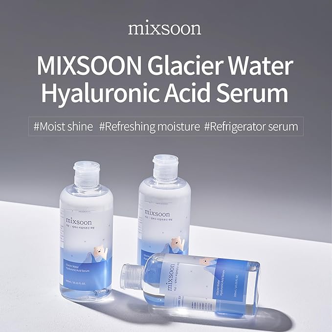 mixsoon Glacier Water Hyaluronic Acid Serum - Non-greasy Hydration Booster, Firming Facial Serum For Radiant, Dewy Skin - Korean Serum for Glass Skin (3.38 fl.oz / 100ml)