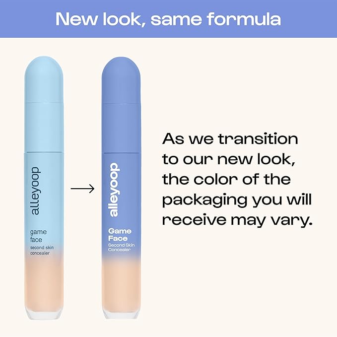 Alleyoop Game Face Makeup Concealer - Lightweight, Buildable Under Eye Concealer for Dark Circles, Hydrating Cream Formula for Women with Aloe Stem Cell - Smooth, Crease-Proof Makeup (Trailblazer)
