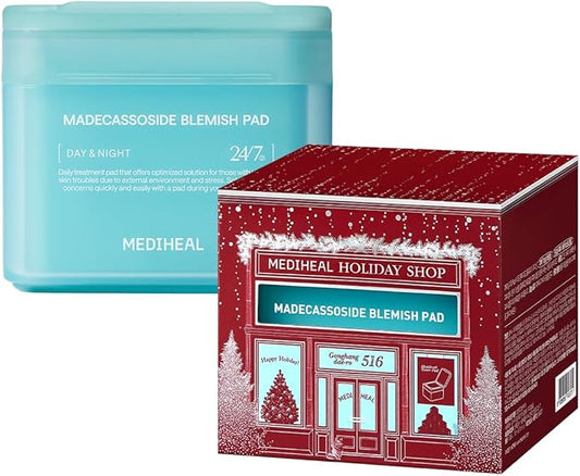 Mediheal Gift Edition Madecassoside Pad, Vegan Face Gauze Pads with Centella Asiatica - Improve Uneven Skin Tone, Remove Blemishes,100 Pads