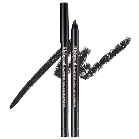 lilybyred Starry Eyes Am9 to Pm9 Gel Eyeliner | Korean Gel Eyeliner, Intense Color Payoff, Creamy Formula, Easy Blending, Built-in Sharpener, Smudge-Proof, Long-Lasting, 0.017 oz. (06 Matt Black)