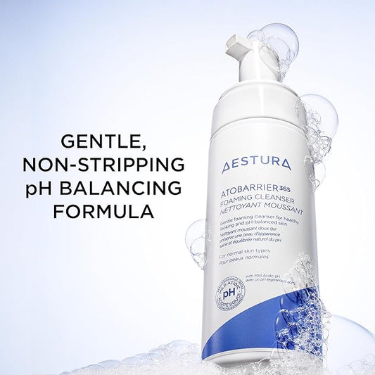 AESTURA ATOBARRIER365 Gentle pH-Balanced Foaming Cleanser with Ceramides | Korean Face Wash for Skin Moisture Barrier Repair, Hydrating Formula, Suitable for Dry Skin, 150ML / 5.07 oz.