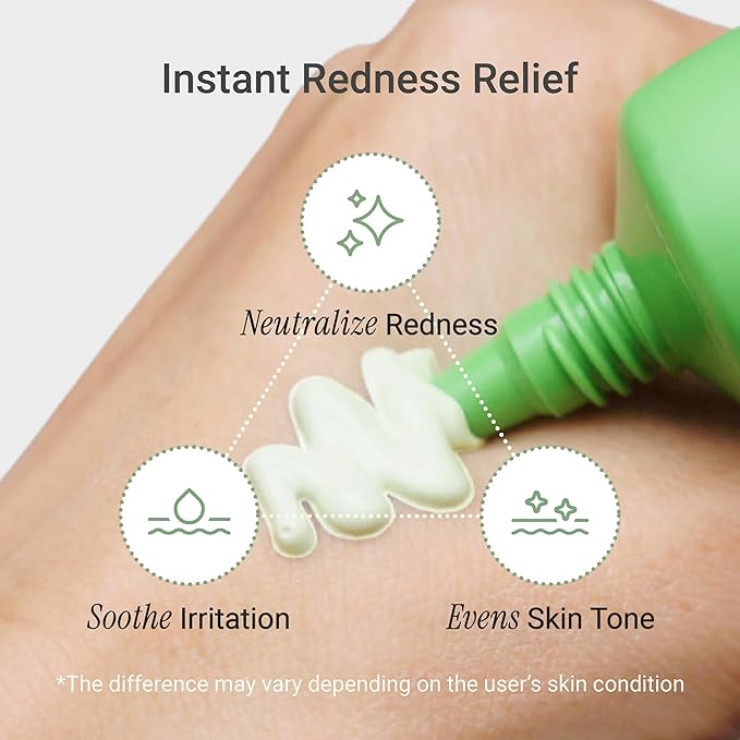 Meebak Cica Redness Solution Cream | Redness Relief for Face | Green Color-Corrector | BB Cream for Sensitive Skin | Green Color Corrector - Fair to Medium Skin