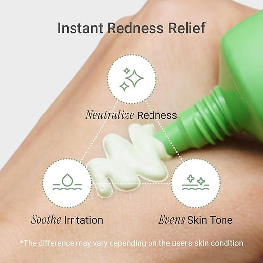 Meebak Cica Redness Solution Cream | Redness Relief for Face | Green Color-Corrector | BB Cream for Sensitive Skin | Green Color Corrector - Fair to Medium Skin