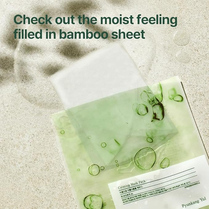 Pyunkang Yul PKY Ceramide Calming Mask Pack 10 PCS - Korean Face Mask Skin Care Products, Beauty Face Mask Containing Panthenol, Hyaluronic Acid, Tea Tree, Shea Butter, Squalene and Cica