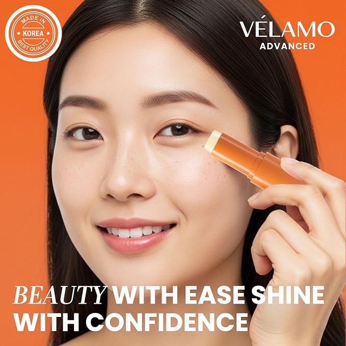 VELAMO ADVANCED Retinol Eye Balm Stick: Made in Korea, Travel Essentials, Upgraded 8-in-1 Formula with Collagen, Niacinamide & Peptides – Under Eye Cream for Dark Circles, Puffiness & Wrinkles 0.35oz