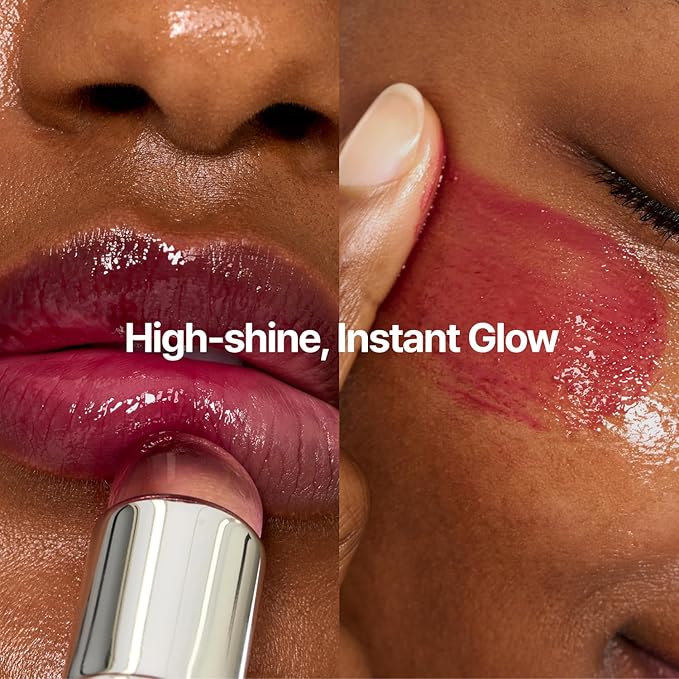 fwee Glowy Jelly Pot + Keychain SET | Dewy Jelly Lip & Blush Color, Tinted Glow Jelly Balm, Dewy Buildable Finish – Rosy Glaze (Dusty Rose) | 0.14 oz